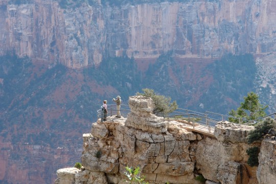 Peter explained this hole in the ground—the Grand Canyon—to a visitor who thought he was a guide who knew what he was talking about! (2011)