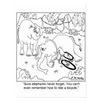 elephant_can_t_remember_how_to_ride_a_bike_postcard-r3ee9a2446d324d96b954577223d41f58_vgbaq_8byvr_512